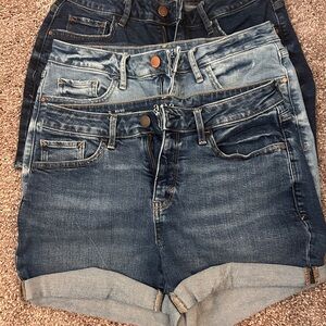 a.n.a Blue Jean Shorts with Rolled Cuffs